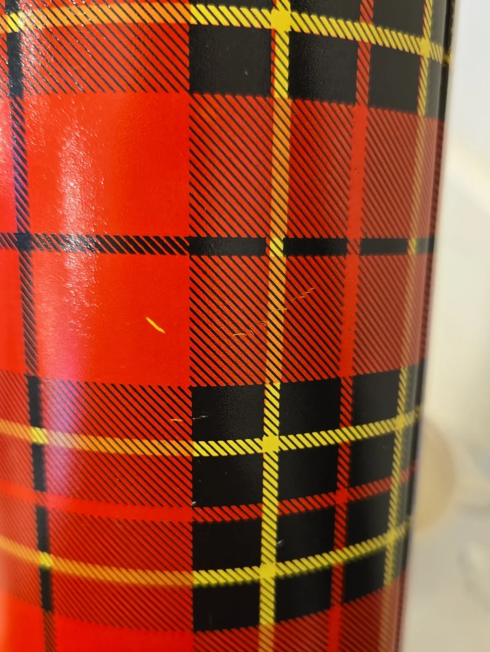 Vintage Thermos  1973 King Seeley Red Plaid Bottle No. 2442